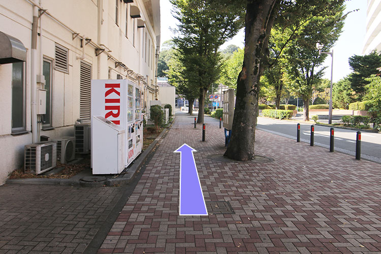 ③しばらく直進します